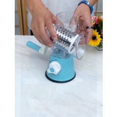 감자채칼 다기능 야채슬라이서 가정용 채썰기 만능 주방 채칼 손잡이채칼 회전채칼, 1개, 레드