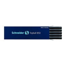 Schneider Topball 850 롤러볼 펜 리필 0.5mm/블랙 10개 팩