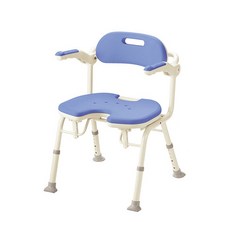 【海夫健康生活館】LZ 安壽 單手可收折 洗澡沐浴椅IU 藍(C0079-02), 1個