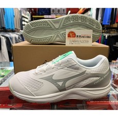 美津濃 Mizuno CYCLONE SPEED 5 男女款排球鞋 白色/綠色 V1GA258021，提供卓越的舒適感與穩定性