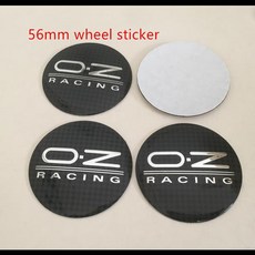 56mm 60mm OZ O.Z 로고 자동차 엠블럼 휠 센터 허브 캡 배지 스티커 스타일링 4 개입, 56mm lattice silver