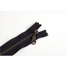 퀼트넘버원 YKK 지퍼 10cm (둥근텍), 블랙, 1개