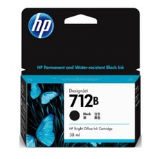 HP 原廠 712B 墨水匣, 黑, 1個