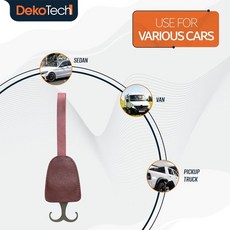 DekoTech 가방 및 지갑용 자동차 헤드레스트 후크 조절 가능한 뒷좌석 행거 튼튼한 금속 홀더 45.4kg(100파운드)