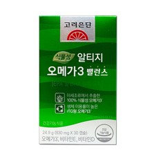 고려은단 식물성 알티지오메가3 밸런스, 30정, 1박스