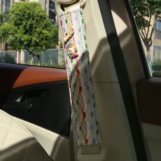 多巴胺棉麻汽車護肩套, 1個, 护肩套1个,彩虹风, 彩虹风