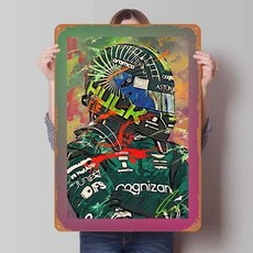 금속 포스터 아트 벽화 레트로 벽 장식 룸 커피, 10. P1