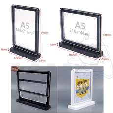 펀코 메뉴판 프레임 거치대 카페 계산대 음식점 스탠드 꽂이판, 세로 흰색