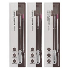 마더케이 빨대 세척솔 대 + 소, 3개, WhiteColor