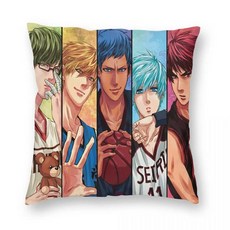 일본 애니메이션 쿠로코 켓 사각 베개 커버 쿠션 지퍼 장식용 베강아지 가정용카용, 1. 2