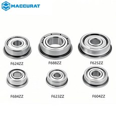 10pcs 플랜지 볼 베어링 F604ZZ F623ZZ F624ZZ F625ZZ F684ZZ F688ZZ F695ZZ 3D 프린터 VORON 부품 깊은 홈, [05] F624ZZ