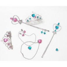 왕관 5종세트 공주 악세사리 왕관세트 파티 학예회, 1개, 핑크