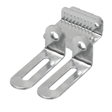 조절형 L자 선반 브라켓 스테인리스 장공 슬롯 가구 고정 철물, 20개, 실버