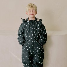 요바프 방수 스노우수트 방한 유아 스키복 키즈 패딩 우주복 눈썰매옷 / 도트