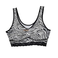 지옹샵 지브라 풀컵 노몰드 레이스 A컵 B컵 공용 스포츠 브라 40대여자속옷