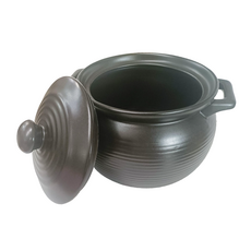 CYC Store 中外陶瓷行 鶯歌製造 9號陶製燉鍋, 黑色, 1個, 18.5cm