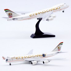 JC Wings 에티하드항공 B747-8F 화물 카고 비행기 모형 다이캐스트 1:400