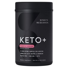 SPORTS RESEARCH Keto Plus生酮BHB粉 覆盆子檸檬口味, 1罐, 318g