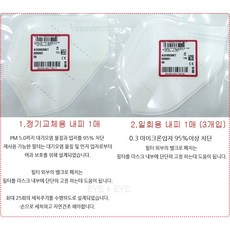 오클리 마스크 MSK3 내피 리필필터 미세먼지, 2.일회용(1매-3개입), 1개