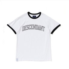 FUZZY DESCENDANT DCDT RINGER SS T恤 191ATDS-CSM01S, 1個, 白深藍M