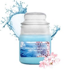 향기뿜뿜 향초 소이캔들 유리병 90g 아쿠아체리블라썸_20260201EA