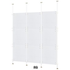 巴塞隆納-頂天立地191鐵製洞洞板屏風置物架(可吸磁鐵), 白色, 1個