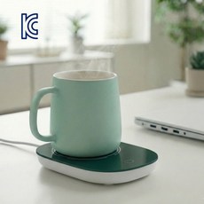 럽위어 온도유지 머그 컵 보온 받침대, 1개, 파인 그린