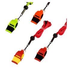 큰 소리 호루라기 동절기 우천 사용 가능 교사 트레이너 경찰 호신용 스포츠 휘슬, -04(레드-옐로우), 1개