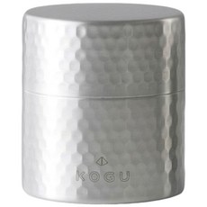 KOGU 茶考具 Tea Canister 茶葉儲存罐 100g 鎚目銀 - 日本製茶葉罐, 銀色（不鏽鋼原色）, 1個