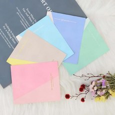 졸업 생일 기념 엽서 메세지카드 봉투 글씨 축하 카드 파스텔 쓰기 감사 메시지 편지, 1개, 하늘색