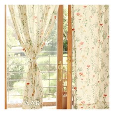 [바자르] 로즐리 순면 광목 가리개커튼(150x230)1장+커튼끈 1장