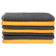Maxwax 魚鱗布 華夫格玻璃布 40X40cm 玻璃清潔布 噴蠟職人, 橘色, 1個
