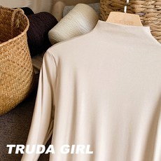 《杜達女孩》保暖寶藏雙面磨毛半高領内搭，小立領內搭上衣，長袖保暖加絨德絨磨毛內搭