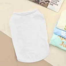 강아지 봄여름 귀여운 컬러 소형견 조끼 태디 비숑용, 2024 얇은 퓨어화이트, XXL 6.0-8.0kg, 1L