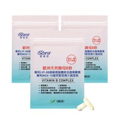 【iSSana 愛善那】天然酵母B群蔬果酵素 素食膠囊, 3個, 30顆