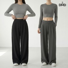 다몬딱 여자 하이웨스트 밴딩 여자 바지 팬츠