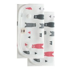 아기띠 커버 침받이 에르고 호환 힙시트 침패드 카시트 안전벨트 커버, 핑크베어 침받이, 1개