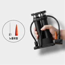 주앙이 발로누르는 강력한고압 자전거 공기펌프, 1개, 블랙