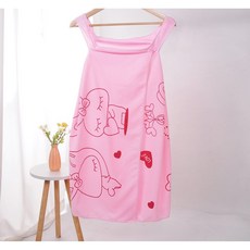 온코스트 하나로 입는 간편 비치&샤워 타월, 핑크, 1개