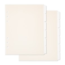 디스크바인더 인덱스 탭 분할 종이 A5 210x157mm, 앤틱 브론즈