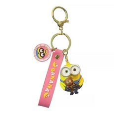 MINIONS 小小兵鑰匙圈 繽紛腕帶掛飾, 黃, 1個