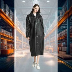 캐주얼 비옷 밴딩손목 성인용 레인코트 등산 우비 단추형, 그레이