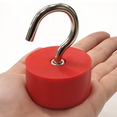 네오디움 초강력 고무 고리자석 특대형 60mm, 적색, 1개