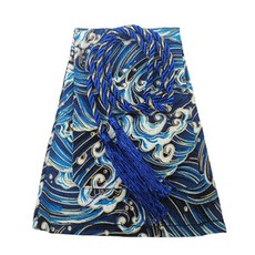 락모터스 차량용 사무라이 체인지 레버 기어봉 기어커버 핸들커버 실내 인테리어용품, 파도(블루), 1개