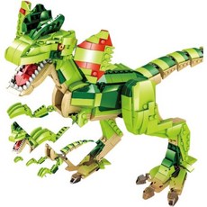 11170508 만들기 취미 블럭 블록 놀이 Flood Force 와 남자 아이를 위한 거대한 티라노사우루스 렉스 퍼즐 디로포사우루스 735 입자