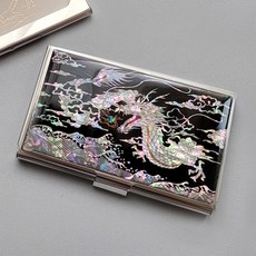 드리다샵 전통 자개 명함케이스 휴대용 명함지갑 카드케이스 외국인선물, 04 용, 1개