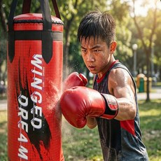 WINGED DREAM 拳擊沙袋 練習訓練, 紅色, 1個