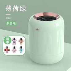 차량용 듀얼 가습기 사무실 휴대용 무선 탁상용 미니, 1, I. 업그레이드 버전 민트 그린 다섯 가지 향 아로마테