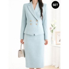 모리스커밍홈 더블 버튼 자켓 H라인 스커트 셋업 M2602SE014A