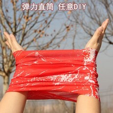 魔術頭巾男戶外騎行防曬面罩圍脖套頭遮臉防風沙百變面巾女夏薄款, 1個, 紅斑